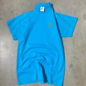90s Jerzees Golden Nugget Tee M Blue/Yellow Vintage Single Stitch USA